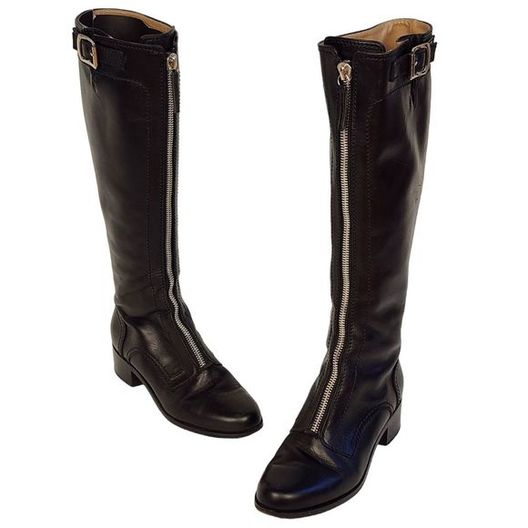 Proenza Schouler Shoes - Proenza Schouler Zippered Tall Black Leather Boots